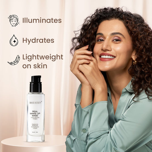 𝐒𝐰𝐢𝐬𝐬 𝐁𝐞𝐚𝐮𝐭𝐲 𝐌𝐚𝐤𝐞𝐮𝐩 𝐁𝐚𝐬𝐞 𝐇𝐢𝐠𝐡𝐥𝐢𝐠𝐡𝐭𝐢𝐧𝐠 𝐏𝐫𝐢𝐦𝐞𝐫—is the ultimate solution to achieve that coveted glow-from-within. Adds glow to face & acts as a makeup base.⭐️